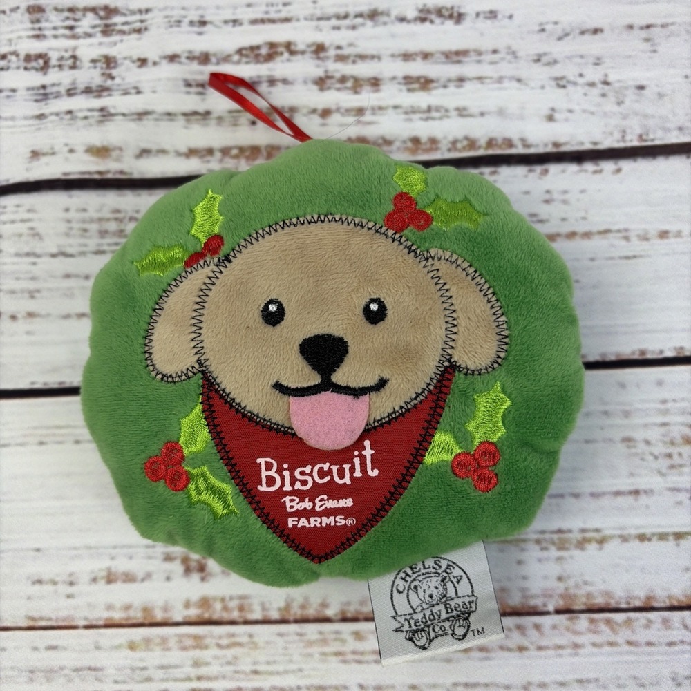 Vtg‎ Bob Evans Farms Biscuit Plush Christmas Ornament